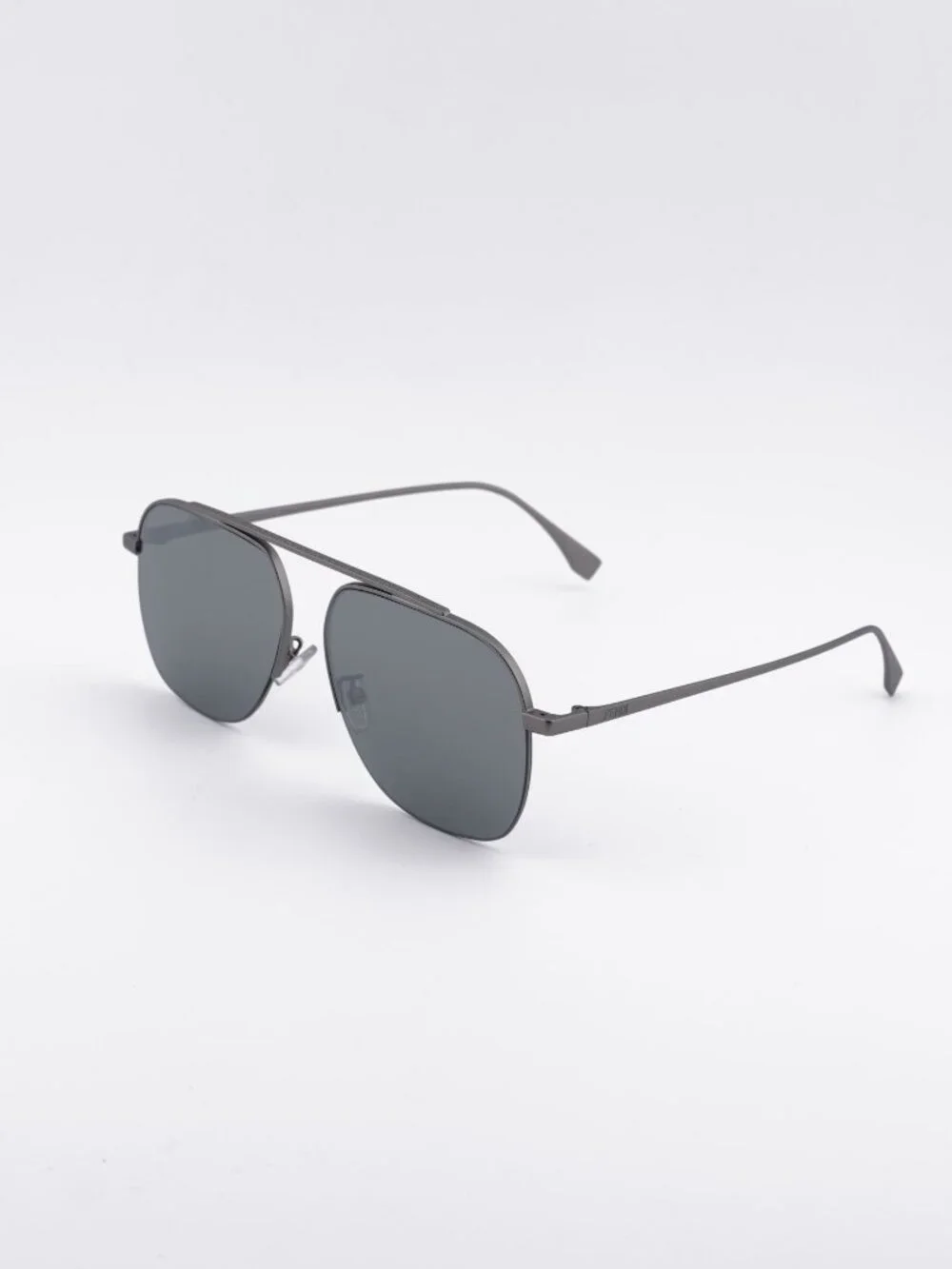 Fendi FE40005U 15C Unisex Sunglasses Ruthenium Aviator Frame, Mirror Lenses